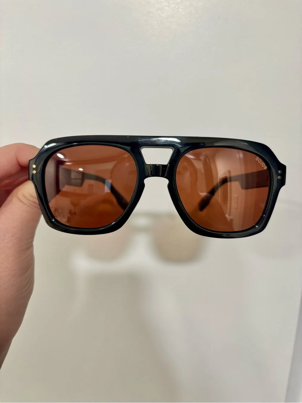 Women’s Sojos Polarized Black Frame Sunglasses with Brown Lenses